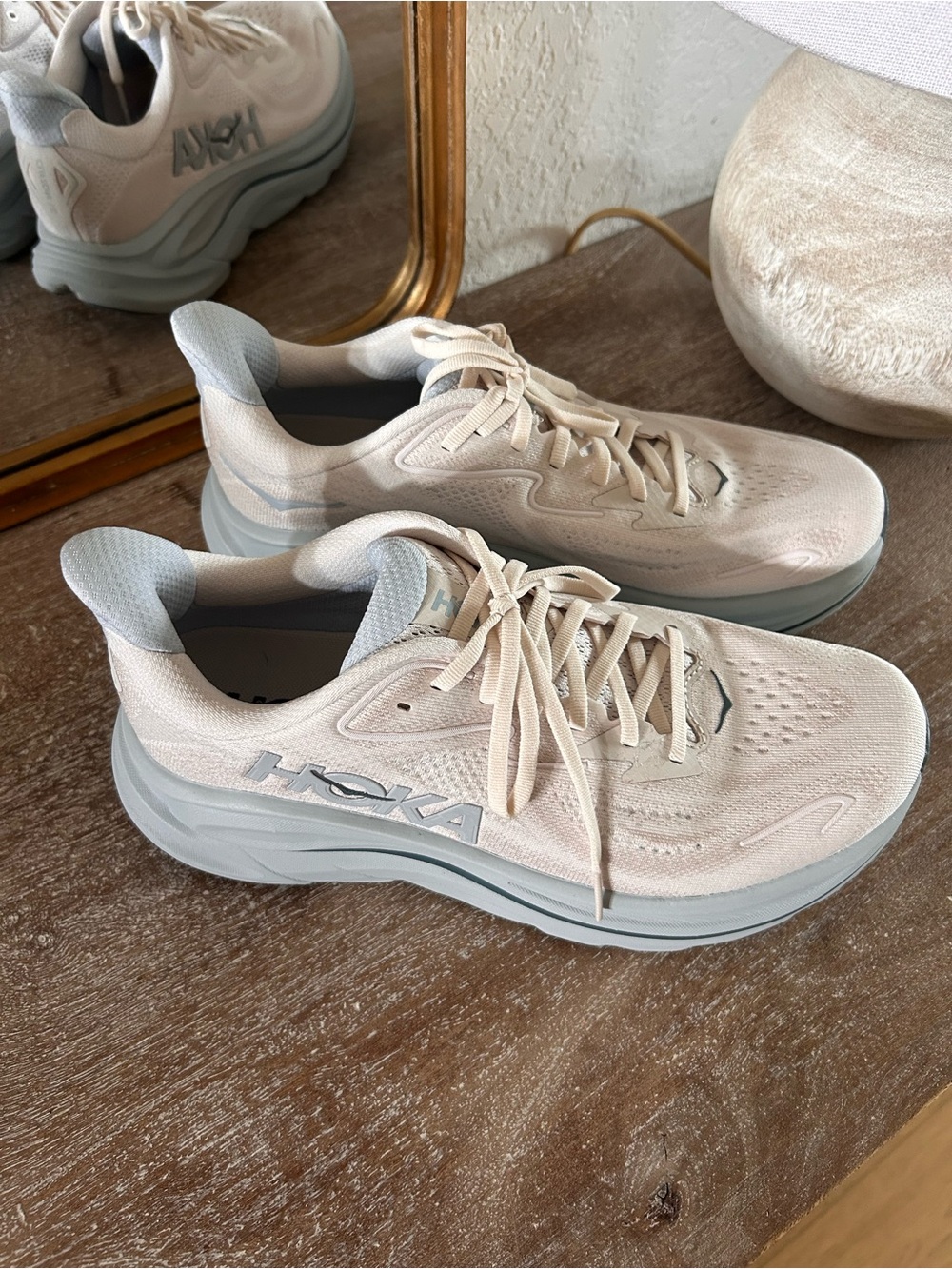 New Hoka Clifton 10 Sneakers Grout / Mineral Blue - Picture 4 of 7